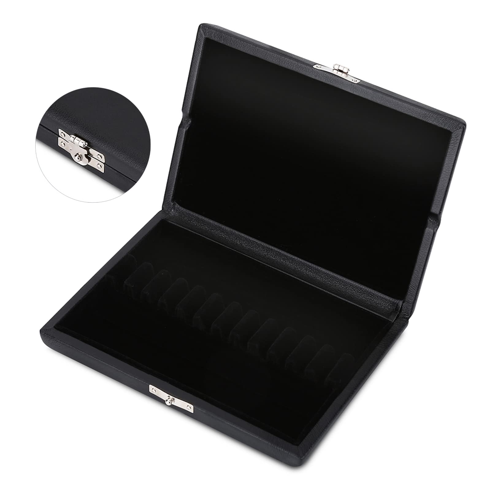 TOPINCN Estuche de Madera para Cañas Oboe Estuche para Almacenamiento de Cañas Estuche para Cañas de Madera Oboe Estuche para Cañas para Oboe Caja de Madera Y Cuero PU Accesorio para Oboe Exquisito