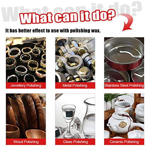 Swpeet 6Pcs 6 Inch Professional Buffing Polishing Wheels With 3 Colors Polishing Compounds Kit, Including Cotton (60 Ply), Yellow (42 Ply) And Flannel (30 Ply) With 1/2” Arbor Wheel For Bench Grindes #TOP6