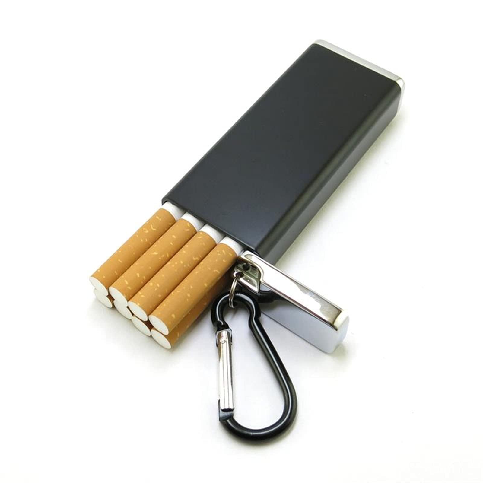 Małe etui na papierosy, miniaturowe pudełko na papierosy, metalowe, aluminiowe z brelokiem, przenośne, wodoodporne, kieszonkowe pudełko na papierosy, przenośne, mini pojemniki na urządzenia do przec