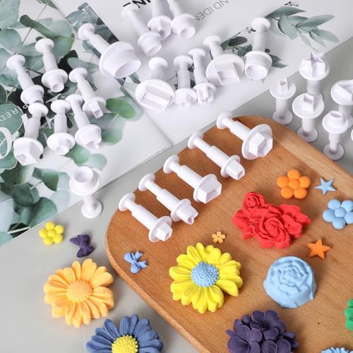 35 Pcs Mini Cookie Cutters Set, Small Cookie Cutter for Fondant Tools & Clay Cutters, Fondant Molds & Stamps (Heart Star Circle Square Prism Triangle Hexagon Rectangle Oval)