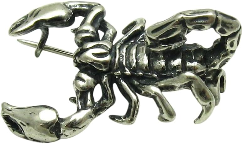 Sterling silver brooch scorpion solid 925
