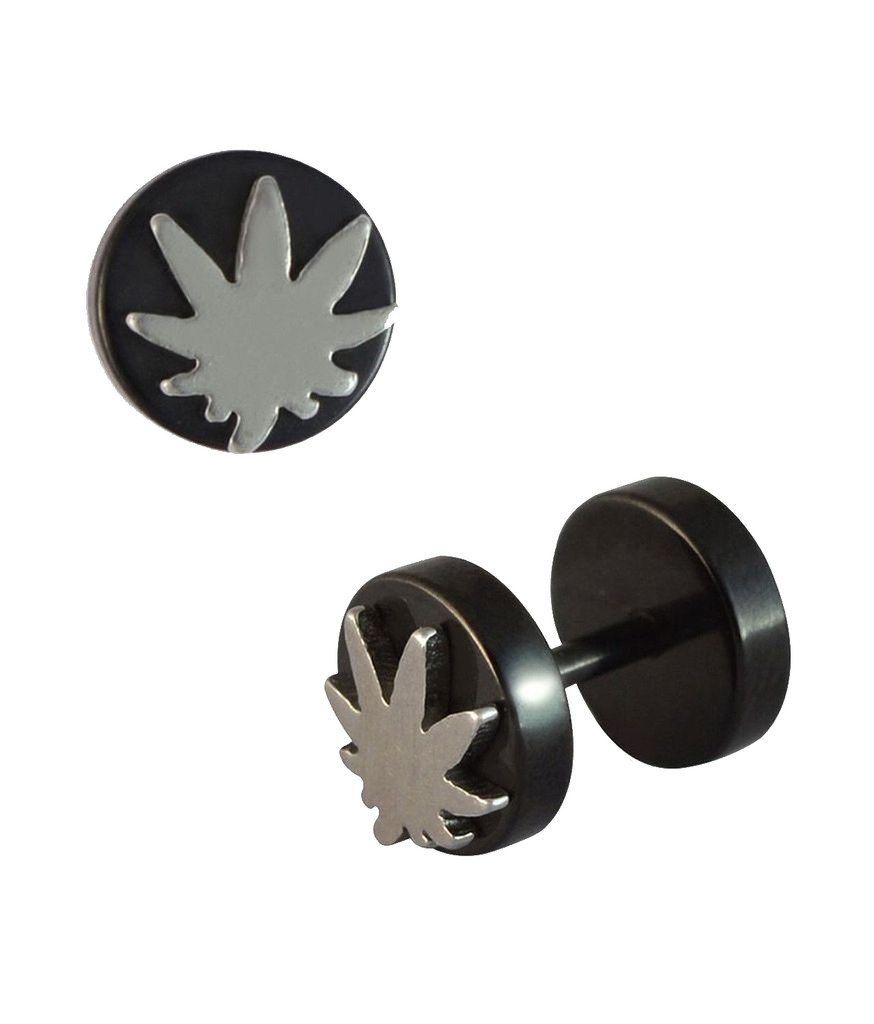 the jewelbox Zivom® Black Silver Black Surgical Stainless Steel Pair Stud Earring For Men Gift-picture-21