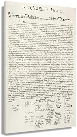 The Declaration Of Independence Framed Wall Art History Posters American Canvas Prints Vintage Wall Decor Office Artwork Classic Art Modern Decorations Framde 12x18inch(30x45cm)