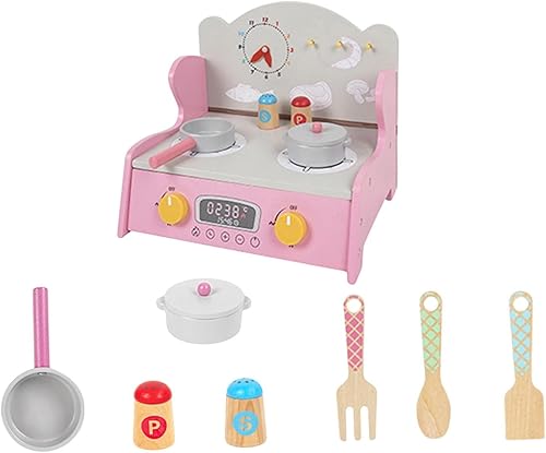 Miniatura 6 de Wooden Play Kitchen Set for Kids, Pretend Play Cooking Toys with Accessories, Preschool Learning Toy, Fine Motor Skills, Birthday Gift for Toddlers-