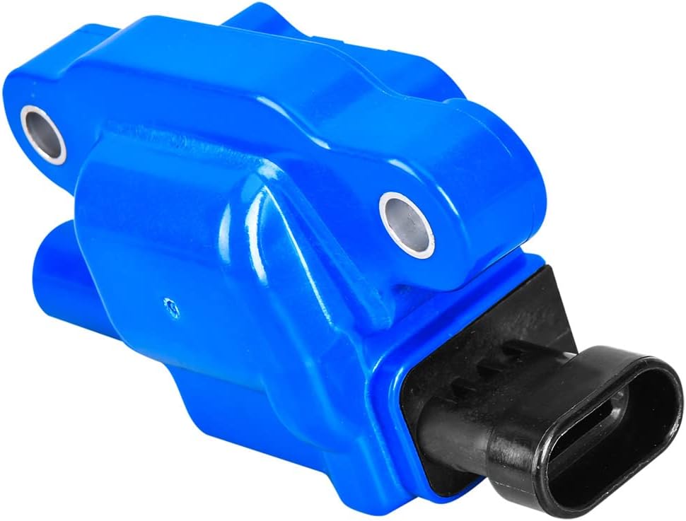 ENA Set of 8 Blue Ignition Coil Pack with Wire Set and Spark Plug Compatible with Chevrolet GMC Cadillac Avalanche Camaro Savana Express 1500 2500 3500 Escalade Sierra Yukon Replacement for UF413