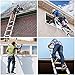 Extendable Aluminum Ladder with 2 Detachable Hooks, 15.5FT Telescoping Loft Ladder, 330lbs Capacity, Multifunctional Home Roof Access Tool