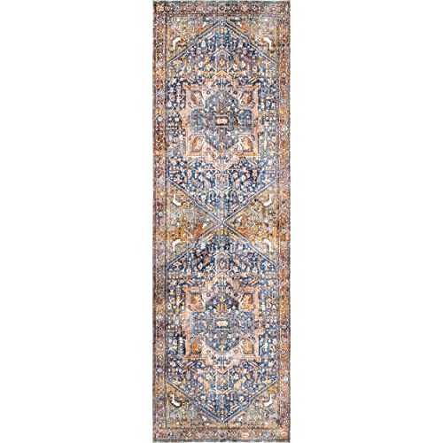Nuloom Harriet Vintage Medallion Fringe Runner Rug, 2' 6" X 14', Rust #TOP2