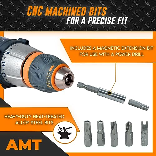 American Mutt Tools TH106-104 33Pc Security Bit Set – Includes Security Torx, Metric And Sae Hex, Torq, Spanner Bit Set And Triwing – Security Torx Bit Set, Tamper Proof Torx Bit Set, Security Screwdriver Set thumb #2