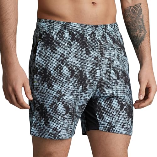 Image of GYMIFIC Sports Training Running Dry Fit Solid Shorts for Men (Pack of 2) (XL, Black /TBLUE)
