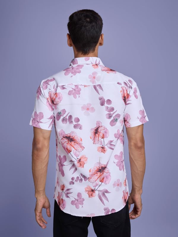 Image of Pinkmint Stylish Shirt for Men ll Printed Half Sleeve Shirt's ll Regular Fit Chest Pocket Shirt