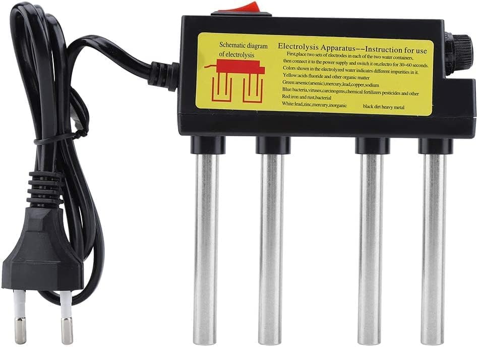 Electrolyzer Portable Water Quality Tester Electrolyzer, Water Testing Meter, Hard Water Test for Hydroponics, Pools, Spas, Drinking Water, Etc 1 Piece, Black