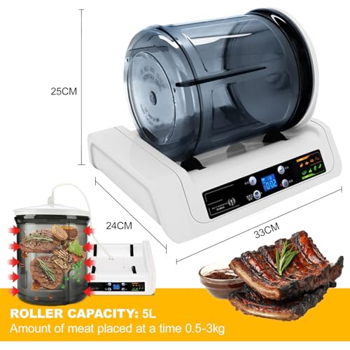 Machine électrique de culbutage nourriture sous vide tambour 5 L - 6
