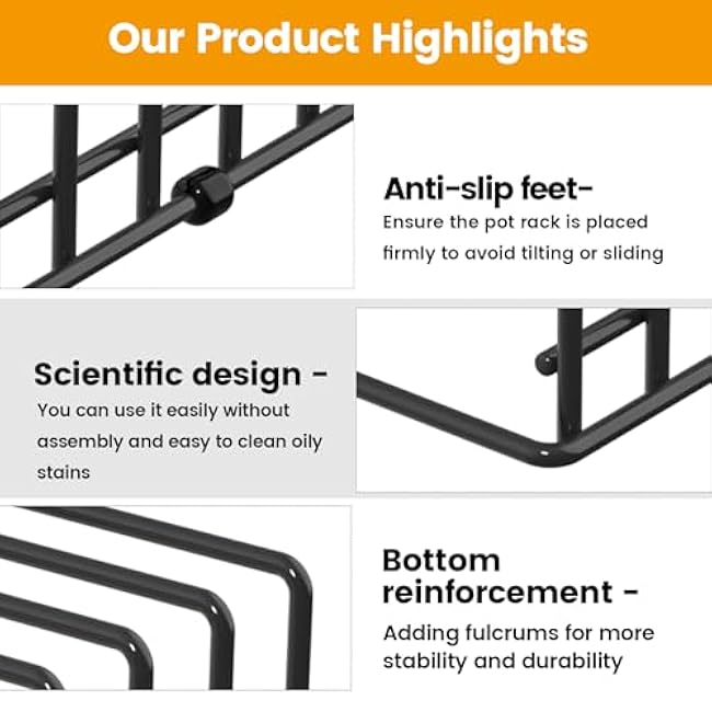 Heavy-Duty Cutting Board Organizer,5-Slot Stainless Steel Holder for Thin Pans,Baking Cookie Pan Sheets for Kitchen Cabinet Countertop Bakeware Organizer(1Pcs)