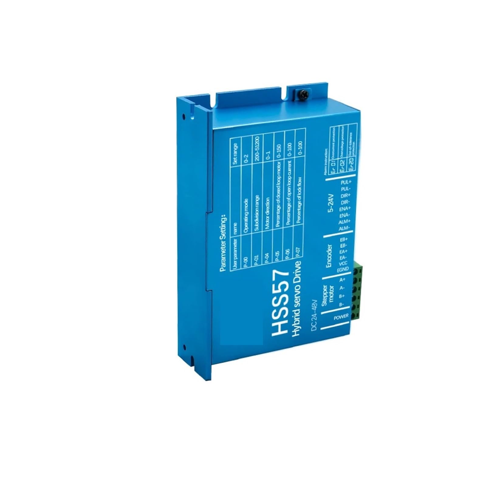 Sterownik serwomechanizmu hybrydowego HSS57 z wyświetlaczem cyfrowym AC20-80V lub DC 24-50V 0-200kHz 6,0A do sterownika CNC silnika Nema23 Nema24 z zamkniętą pętlą Lucky