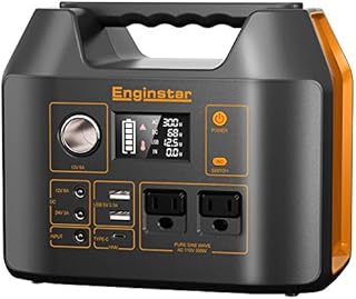 EnginStar Portable Power Station, 300W 298Wh Power Bank with Pure Sine Wave AC Outlet for Outdoors Camping Travel Hunting and Emergency, 80000mAh Backup Battery Power Supply for CPAP Machine