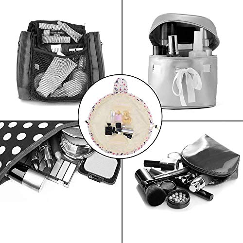 Image of Maharsh Women's Convenient and Waterproof Multifunction Portable Lazy Travel Cosmetic Storage Makeup Organizer Toiletry Bag with Drawstrings