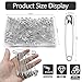 CXIIPOL 100 PCS 3 Inch Large Safety Pins Heavy Duty, Safety Pin for Clothes, Big Safety Pins for Sewing, Diapers, Clothing and DIY Crafts