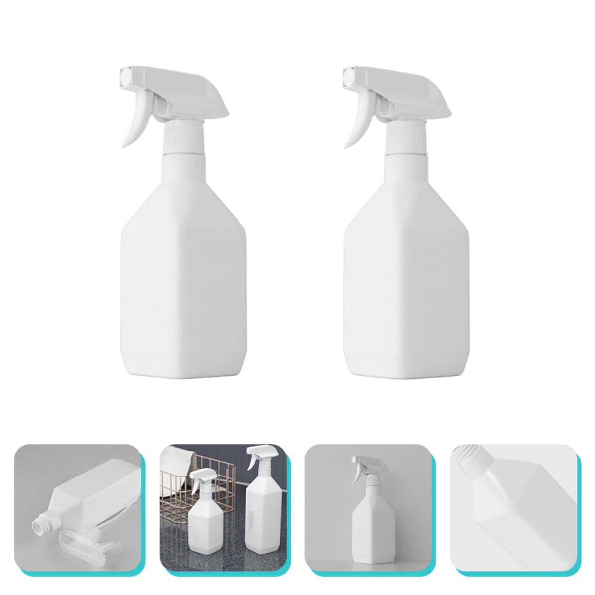 Healeved 2 Pezzi Bottiglie Spray 300ml in Pe per Acqua e Fiori Nebulizzazione Fine e Impugnatura Comoda per Parrucchieri e Bagno