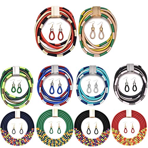 JENPECH Colar com Pingente de Strass Corrente de Clavícula Joia Feminina, Multicamadas Trançadas Exa