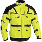 Firstgear Jaunt T2 Men's Textile Motorcycle Jacket (DayGlo, X-Large Tall)