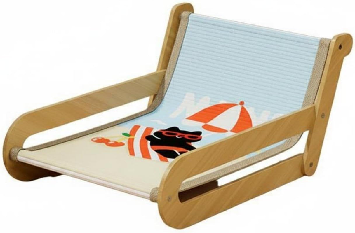 Cat Scratching Board Chair Low Shedding Sisal Cat Scratcher Bed Material Pet Supplies for Kittens, Indoor, Print Style 1