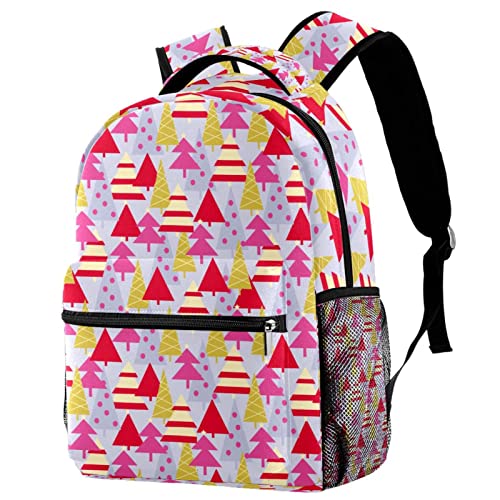 Sac à dos de voyage motif sapin de Noël rose mixte enfants