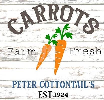 HOUVSSEN Square Metal Tin Sign SignMetal Tin Sign Square Sign Carrot Patch Farmhouse Home Decor Farm Easter Spring DecorMetal Tin Sign Signs Fo for Home Decor 8x8inch