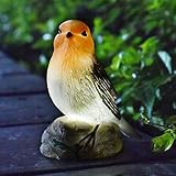 Rotkehlchen-Solarlichter: Mit diesen bezaubernden Rotkehlchen-Ornamenten dekorieren Sie Ihren Garten. Exquisit und lebendig wie Vögel in Ihrem Haus bewohnen. Schöne Dekoration für drinnen und draußen, fällt ins Auge.