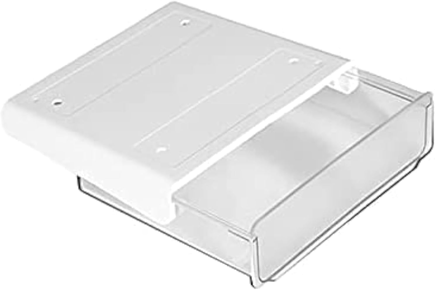 MOUNAY Self-adhesive Under Desk Drawer Organizer, Table Hidden Slide Out Large Storage Mounted Desktop, Pencil Holder Tray Drawers for Office Home School Stationery Kitchen (Large, Single White)