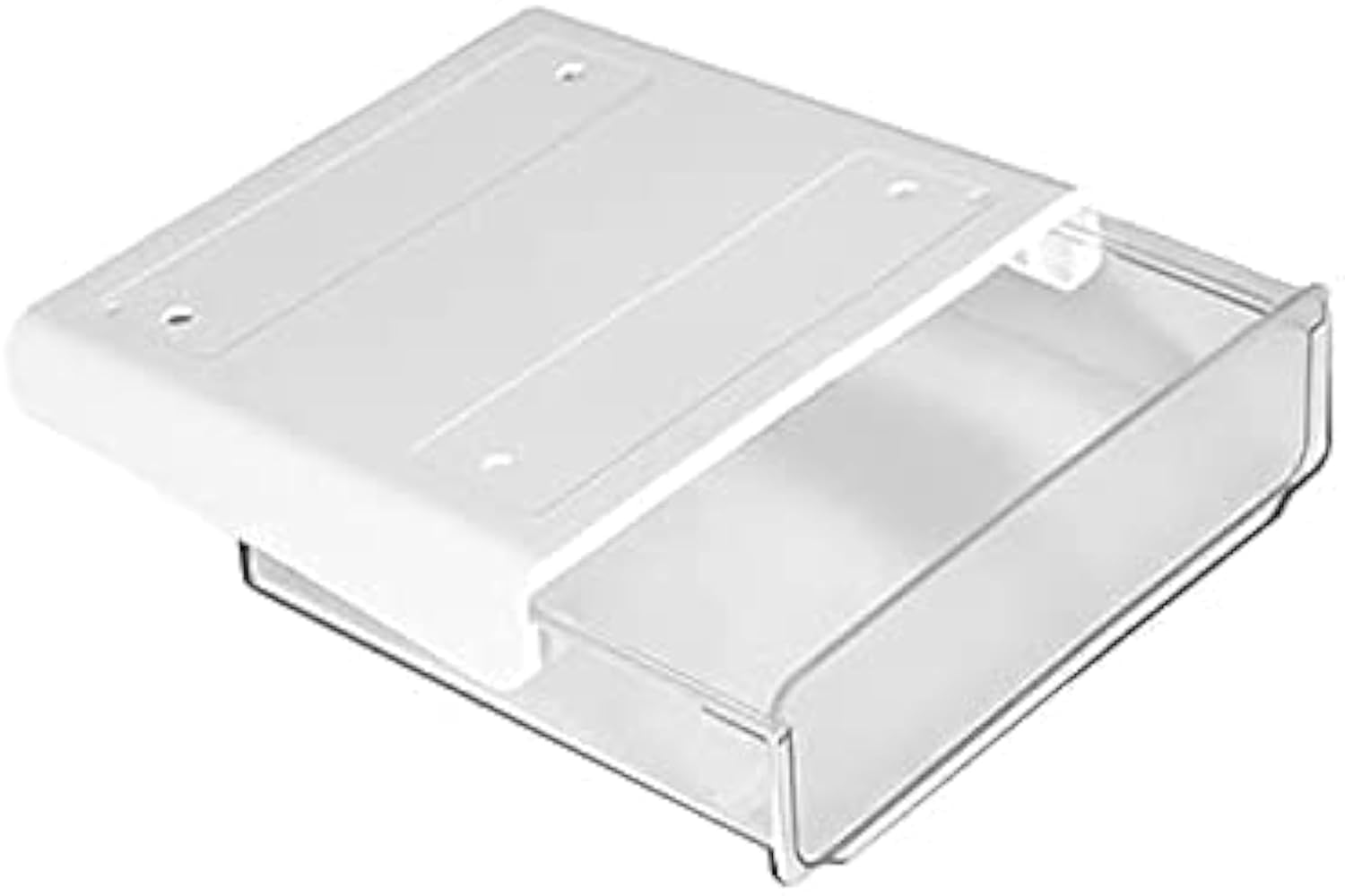 MOUNAY Self-adhesive Under Desk Drawer Organizer, Table Hidden Slide Out Large Storage Mounted Desktop, Pencil Holder Tray Drawers for Office Home School Stationery Kitchen (Large, Single White)