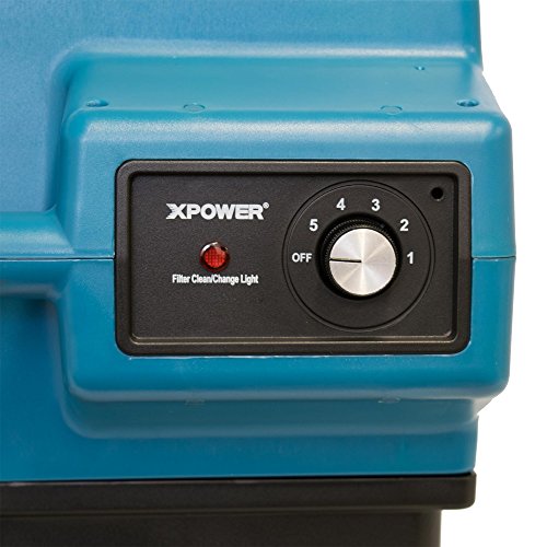 Xpower X-3580 Commercial Air Scrubber, Negative Air, 600 Cfm, 4-Stage Hepa Filtration, 5-Speed, Filter Light, Energy Efficient, High Roi, Blue #TOP5