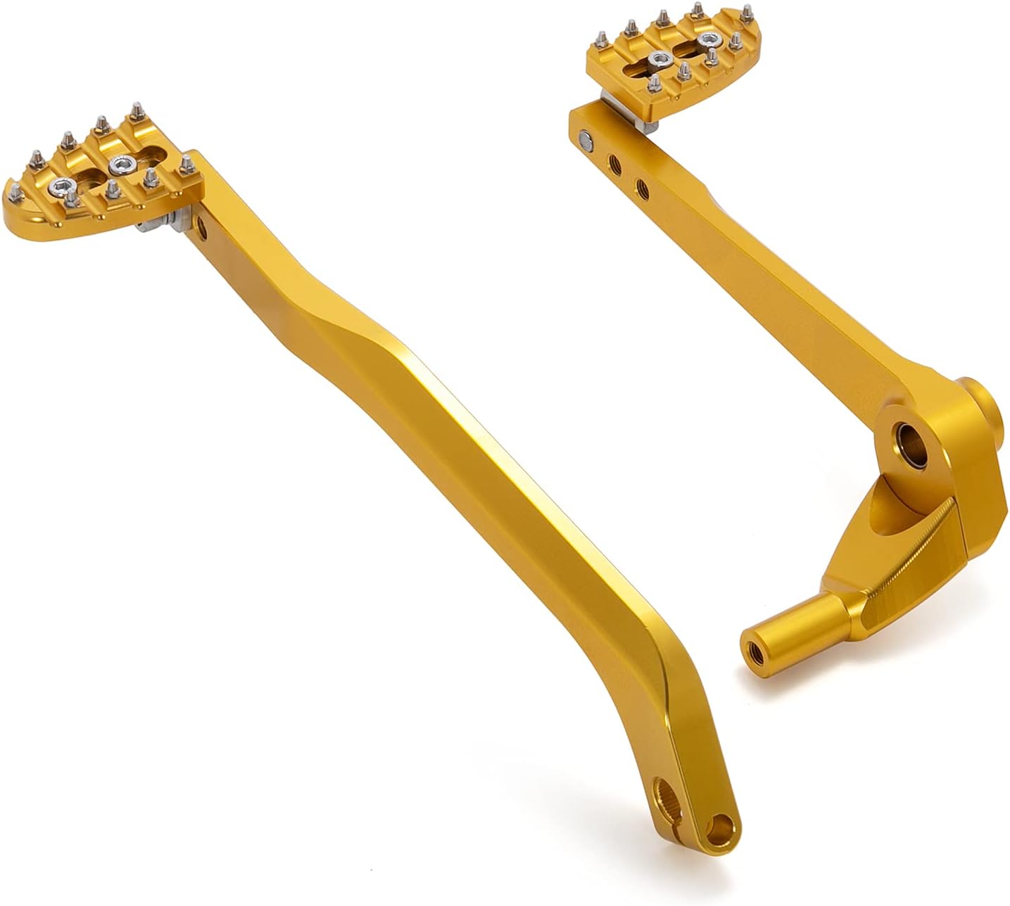 TOFR Anti-Slip Gear Shift Arm Brake Lever Pedal Pegs Kit Gold for Harley Softail Low Rider FXLR Low Rider S FXLRS Street Bob FXBB 2018 2019 2020 2021 2022 2023