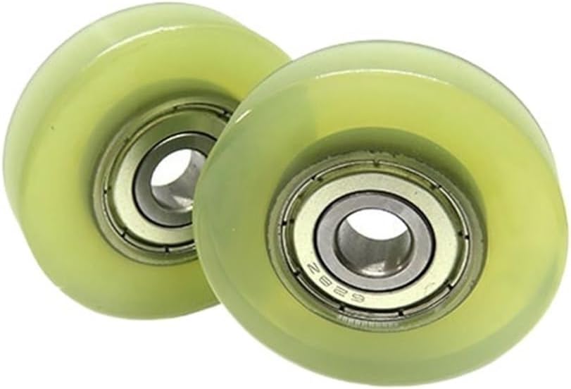 5 pieces 8x40x10 PU molded bearing roller PU62840-10 40mm diameter 8mm hole polyurethane covered wheel 8 * 40 * 10 plastic guide wheel