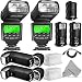 Altura Photo Studio Pro Flash Kit for Canon DSLR Bundle with 2pcs E-TTL Flash AP-C1001, Dual Wireless Flash Trigger Set and Accessories