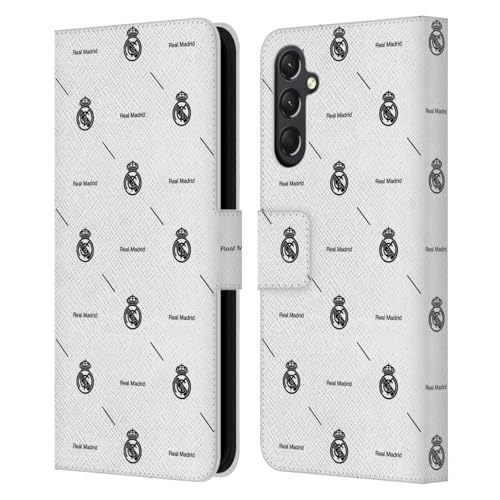 Protection Real Madrid CF Samsung Galaxy A24 4G M34 5G étui portefeuille cuir noir