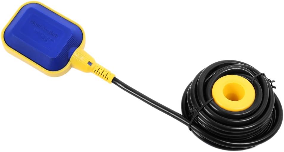 Float Switch Pump,250V Submersible Level Switch Changer Level Switch Automatic Cable Float Switch Water Level Control Floating Switch Pump with 10 Meter Cable for Diving and Garden Pumps
