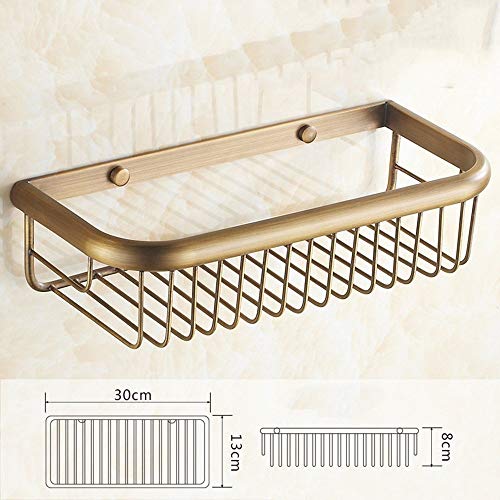 Porte-serviettes sans perçage étagère de bain en bronze bleu rustique