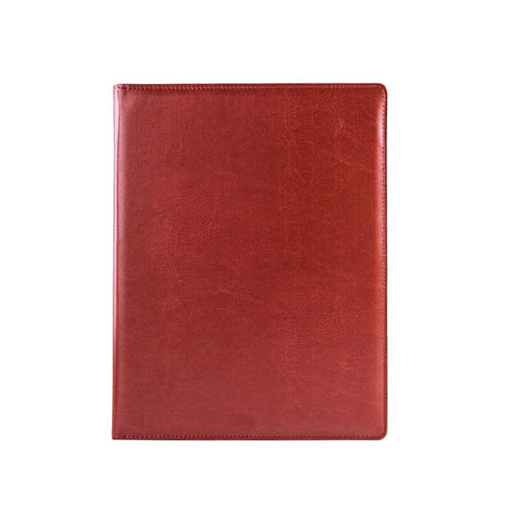 Cartella portadocumenti in pelle, multifunzione, con calcolatrice, borsa per documenti aziendali (nero, 323 x 250 mm)