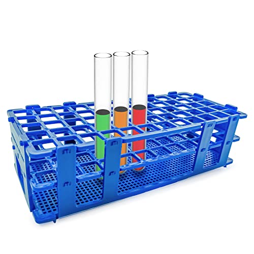 Krngcwc 3 Packs Plastic Test Tube Rack, 60 Holes Lab Test Tube Rack Holder For 16Mm Test Tubes, Blue, Detachable (60Holes) #TOP6