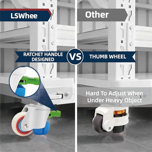 Leveling Casters with Ratchet Handle, Casters Set of 4 Load 970Lbs by LSWhee - Used condition - Image 6