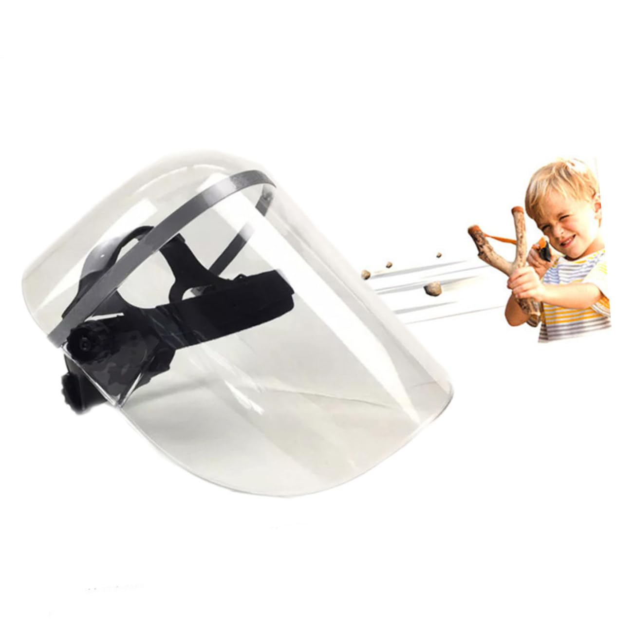 UKCOCO Deflector de Prevención Facial Transparente Pmma Resistente al Aceite Cubierta Protectora Ligera y Fácil de Llevar para Correr y Caminar