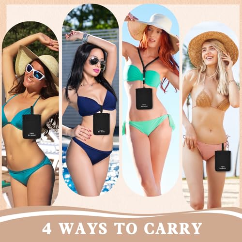 Image of YOYI YOYI Bra Wallet with Hidden Money Pouch & Secret Stash Pocket, Includes Neck Strap, RFID Blocking Fabric for Secure Storage of Cash, Cards, & Valuables - Ideal for Travel & Daily Use
