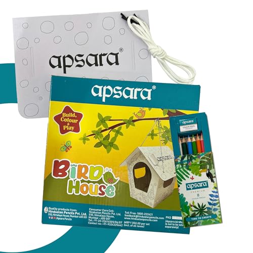 Apsara Stationery Bag Kit-DIY House,Premium Colour Pencils, Matt Magic 2.0 Pencils, Water Colour Tube, Wax Crayon, Oil Pastel, Mechano Eraser, Tidy up Sharpner-Eraser Combo - Image 4