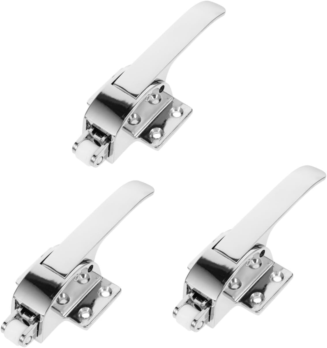 Mobestech 3pcs Heavy Duty Freezer Door Latch Handle Metal Accessory for Secure Fridge and Cooler Closure Easy Installation for Use