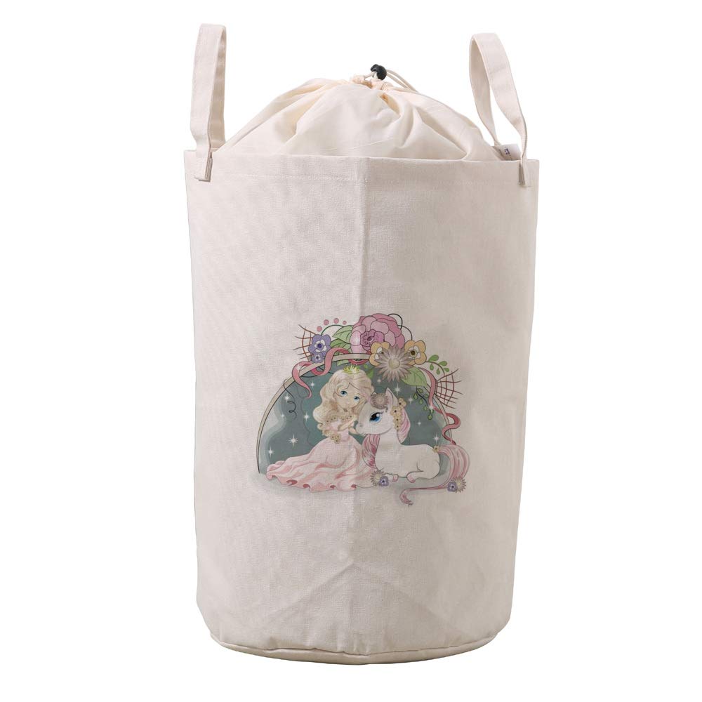 Bolsa de ropa de baño de lino impermeable con diseño de princesa