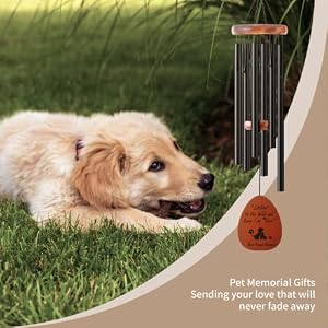 Dog Sympathy Gifts - 32'' Pet Memorial Wind Chimes Large, Sympathy Gifts for Loss of Dog with Rainbow Bridge Poem Card & Keychain, Loss of Pet Sympathy Gifts, Pet Loss Remembrance Gifts Dog Sympathy Gifts โ 32โ Pet Memorial Wind Chimes Large, Sympathy Gifts for Loss of Dog with Rainbow Bridge Poem Card & Keychain, Loss of Pet Sympathy Gifts, Pet Loss Remembrance Gifts