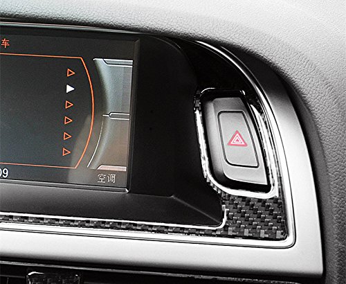 Wroadavee Carbon Fiber Center Gps Navigation Cover Trim For Audi A5 S5 2008-2016 #TOP5