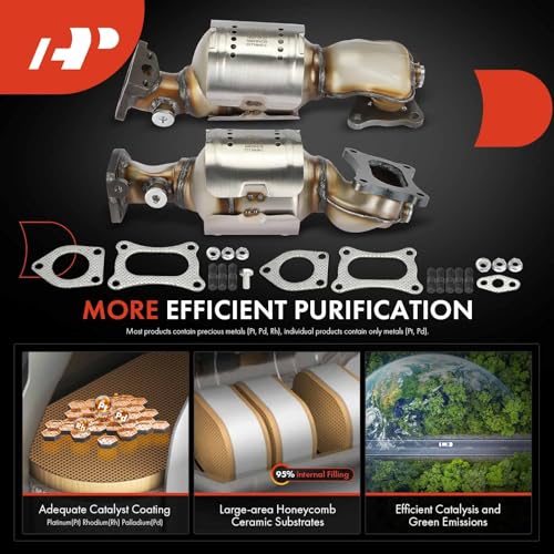 A-Premium Front 2-PC Catalytic Converter Kit Direct-Fit Compatible with Honda Accord 2008-2017, Pilot, Odyssey, Ridgeline, Crosstour & Acura MDX, RDX, TLX, TSX, TL, ZDX, RL, 3.5L 3.7L, EPA Compliant - Thumbnail 6