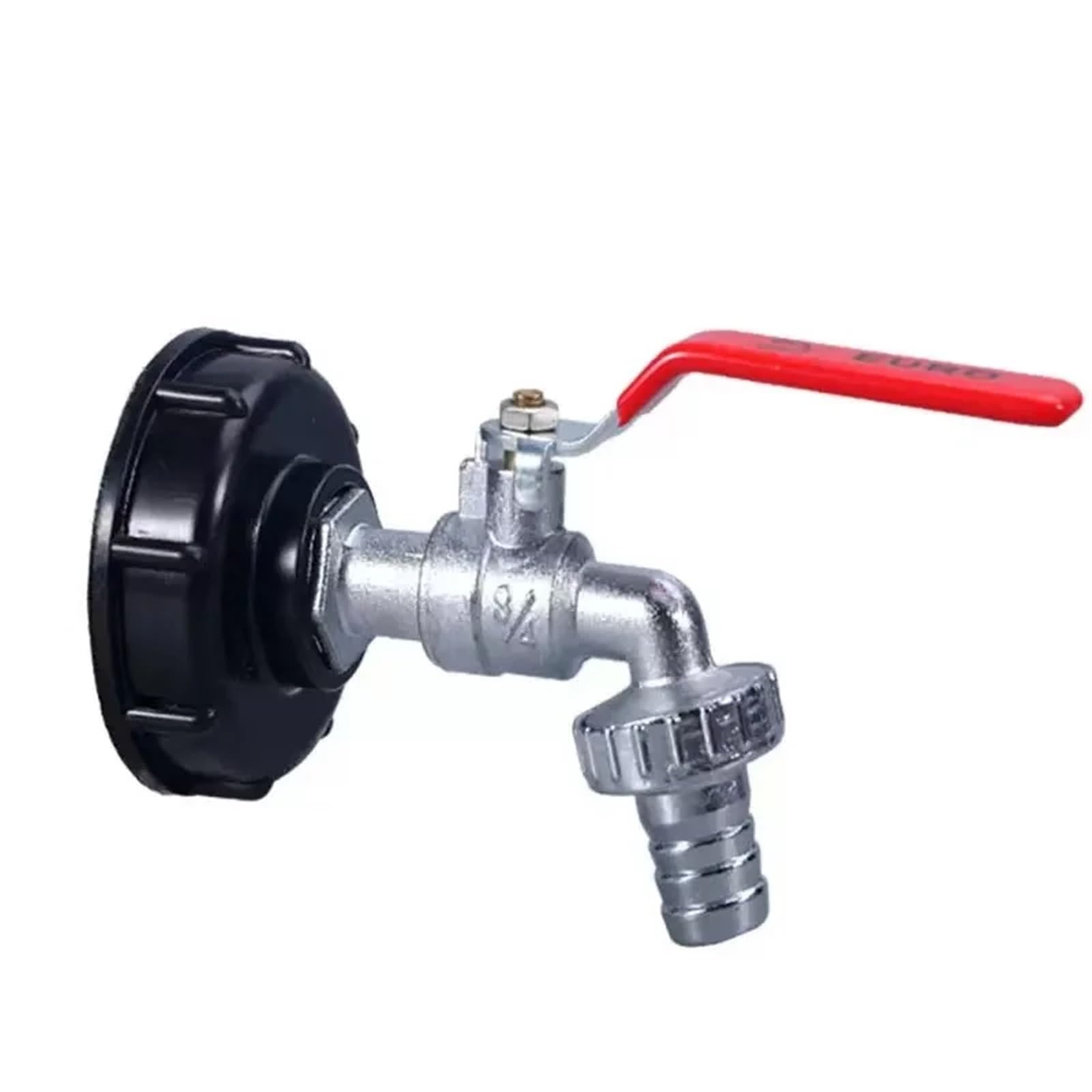CMBSSTFC Adaptador de Grifo de Tanque IBC S60 * 6, Rosca Gruesa a Conector de 1/2 '' 3/4 '', válvula de Repuesto, Grifo de instalación para jardín y hogar (B)