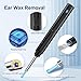 Ear Wax Removal, Ear Cleaner with Camera, Ears Wax Removal Kit with 1296P HD Ear Otoscope with 6 LED Lights, Earwax Removal Tool for iPhone, iPad & Android Smart Phones (Black, Standard)